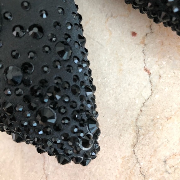 Badgley Miscka Women’s Haddie Loafer Flat Missing The Front Crystal Flower - Picture 4 of 16